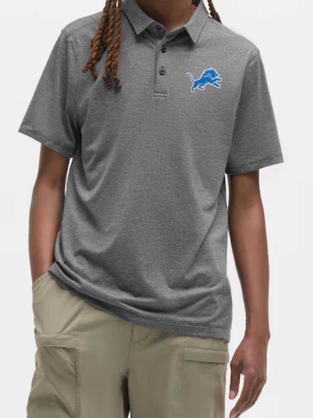 lululemon athletica Detroit Lions Gray Polo